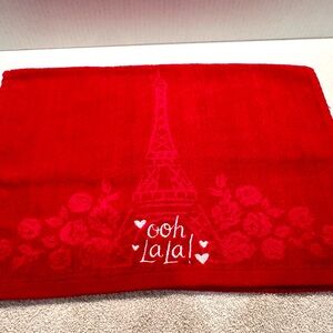 Red Eiffel Tower 'Ooh La La' Decorative Towel